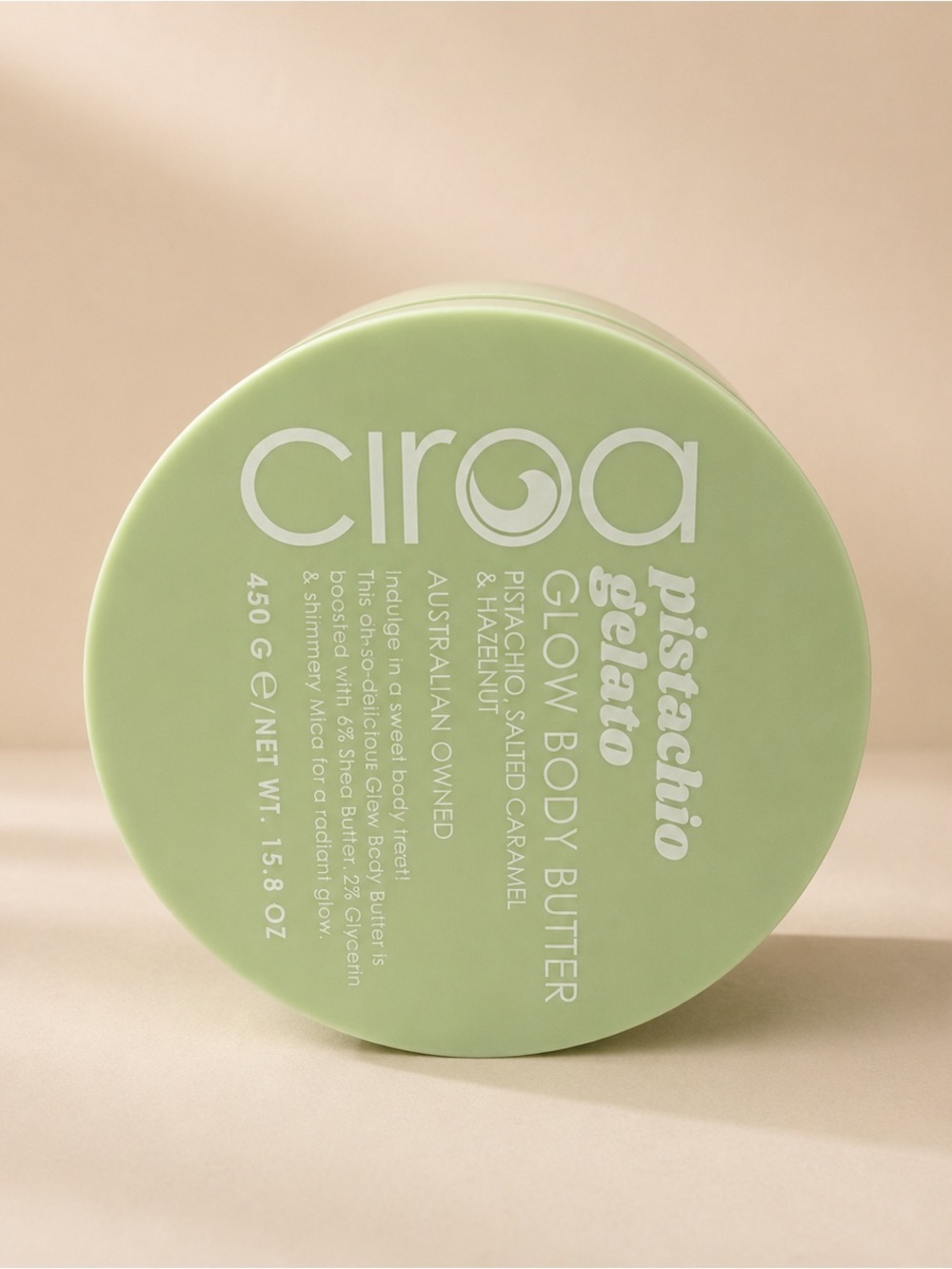 Ciroa Pistachio Gelato Glow Body Butter Tub